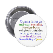 Obama & Jesus Speldbuttons