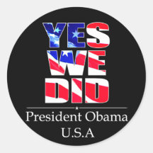 Obama oui nous avons marqué - l'autocollant