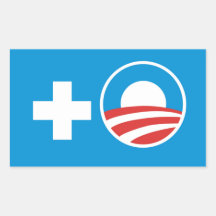 obama plus sticker rectangulaire