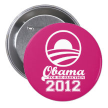 OBAMA pour le bouton 2012 (rose) de campagne de ré Badges
