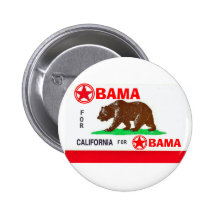 OBAMA POUR le bouton de la CALIFORNIE Pin's