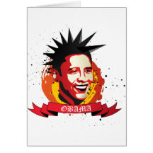 Obama quel punk ! carte de vœux