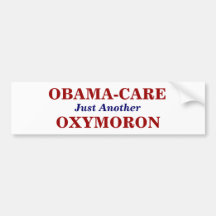 Obama-ZORG, enkel een andere, OXYMORON Bumpersticker