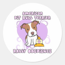 Obéissance américaine de rassemblement de Terrier  Adhésifs Ronds