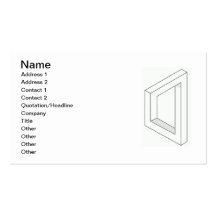 Objet rectangulaire d'Impossibe, nom, adresse 1,… Cartes De Visite Personnelles