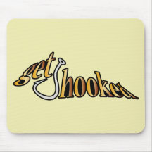 Obtenez accroché - slogan de pêcheur de poissons d tapis de souris