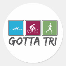 obtenu à tri (triathlon) autocollants