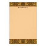 occidental brun papier à lettre personnalisable