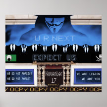 Occupez Wall Street - anonyme Affiches