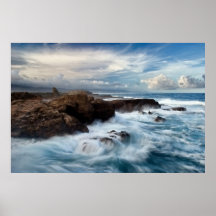 Oceaan Borstels Print