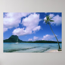 Océanie, Polynésie française, Tahiti. Vue de Poster