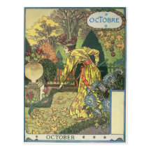Octobre Carte Postale