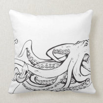 Octopuss met Anker - Hoofdkussen! kussens