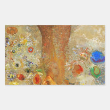 Odilon Redon Bouddha dans sa jeunesse Autocollants Rectangulaires