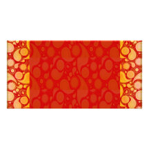 Oeuvre d'art jaune expressive sur la texture rouge cartes avec photo