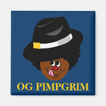 OG Pimpgrim : Pèlerin original de souteneur de Gan Aimant Pour Réfrigérateur