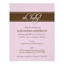 Oh, Baby! De Uitnodiging van het Baby shower van S