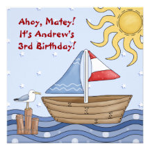 Oh invitation de copain de navigation d'anniversai