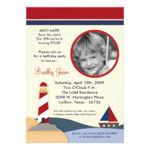 oh invitation de fête d'anniversaire de bateau à v