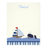 Oh note plate bleue de Merci de la baleine 4x5 de  Faire-parts