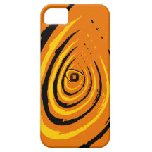 Oh orange de cas de l'iPhone 5 d'ondulation d'oeil Coques Case-Mate iPhone 5