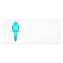 Oiseau bleu de perruche carton d'invitation