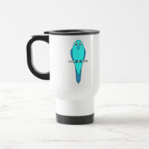 Oiseau bleu de perruche tasse