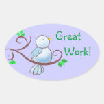 Oiseau bleu de prix à la réussite de bonheur adhésifs