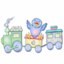 Oiseau bleu de train de jouet