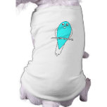 Oiseau bleu et blanc. Budgie. Manteau Pour Animal Domestique