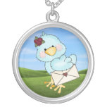 Oiseau bleu mignon Valentine Bijouterie