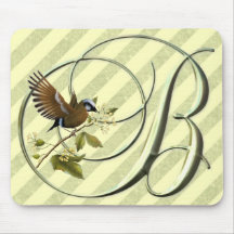 Oiseau chanteur B initial Tapis De Souris