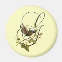Oiseau chanteur G initial Magnets Pour Réfrigérateur