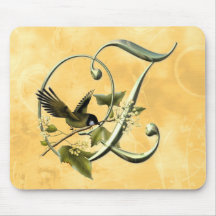 Oiseau chanteur Z initial Tapis De Souris