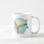 oiseau coloré d'hirondelle mug à café