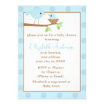 Oiseau de bébé dans des invitations d'une douche d
