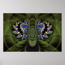 Oiseau de fractale posters
