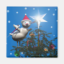Oiseau de Joyeux Noël Aimants