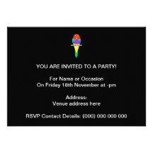 Oiseau de pinson d'arc-en-ciel. Pinson de Gouldian Cartons D'invitation