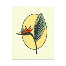 Oiseau du paradis toile tendue sur châssis