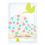 Oiseau et carte de floraison des arbres RSVP Faire-parts
