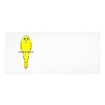 Oiseau jaune. Canari. Sur le blanc Invitations Personnalisées