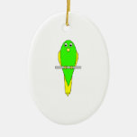 Oiseau jaune et vert. Perruche Ornement De Noël