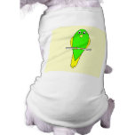 Oiseau jaune et vert. Perruche Tee-shirts Pour Toutous