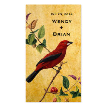 Oiseau rouge cartes de visite professionnelles