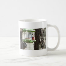 oiseau rouge tasse à café