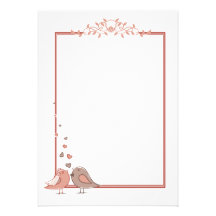 Oiseaux dans l'invitation d'amour