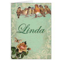 oiseaux de Linda Cartes De Vœux