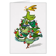 oiseaux de Noël Cartes
