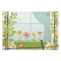 Oiseaux et fleurs set de table